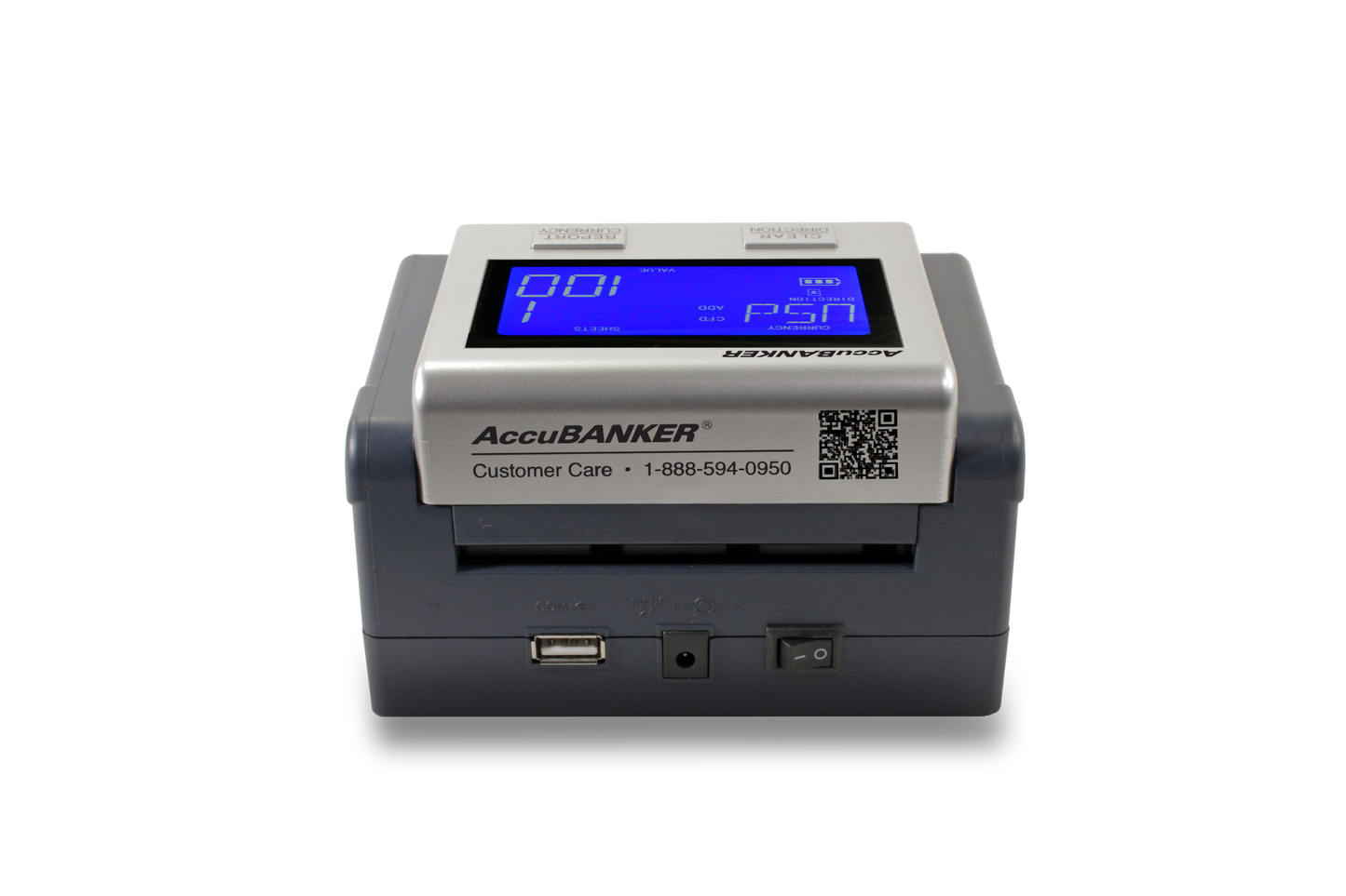 Detector de billetes falsos con batería D585