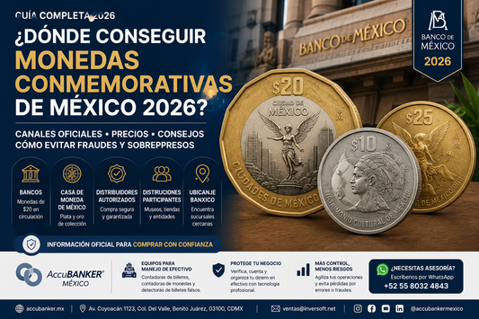 dónde conseguir monedas conmemorativas México 2026 Banxico Guía AccuBANKER México