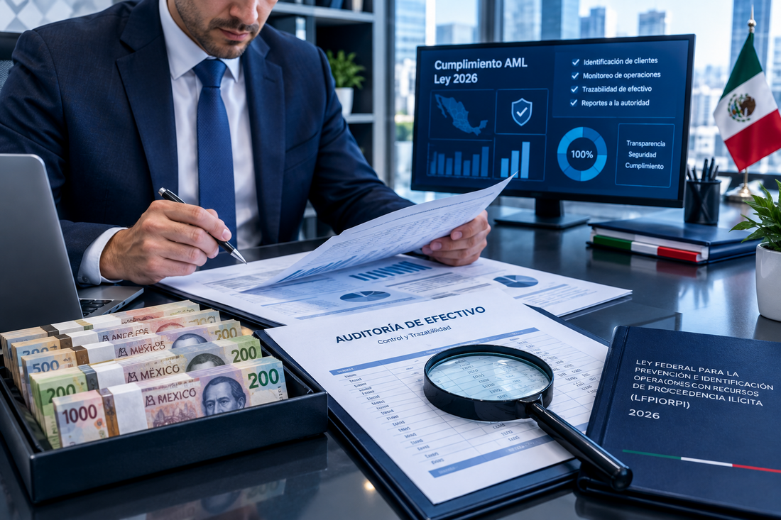 Control y trazabilidad de dinero en efectivo en empresas ante la Ley Antilavado 2026 en México