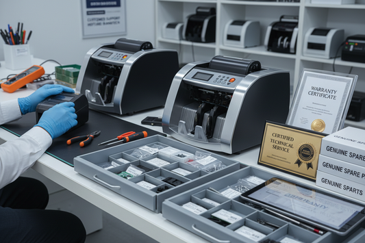 ¿Tu contadora de billetes o detectora de billetes falsos falló? Descubre cómo elegir equipos con refacciones, servicio técnico y garantía real en México, y por qué AccuBANKER México es una inversión a muchos años.