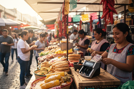 ¿Hay contadoras de billetes portátiles recomendadas para vendedores ambulantes?