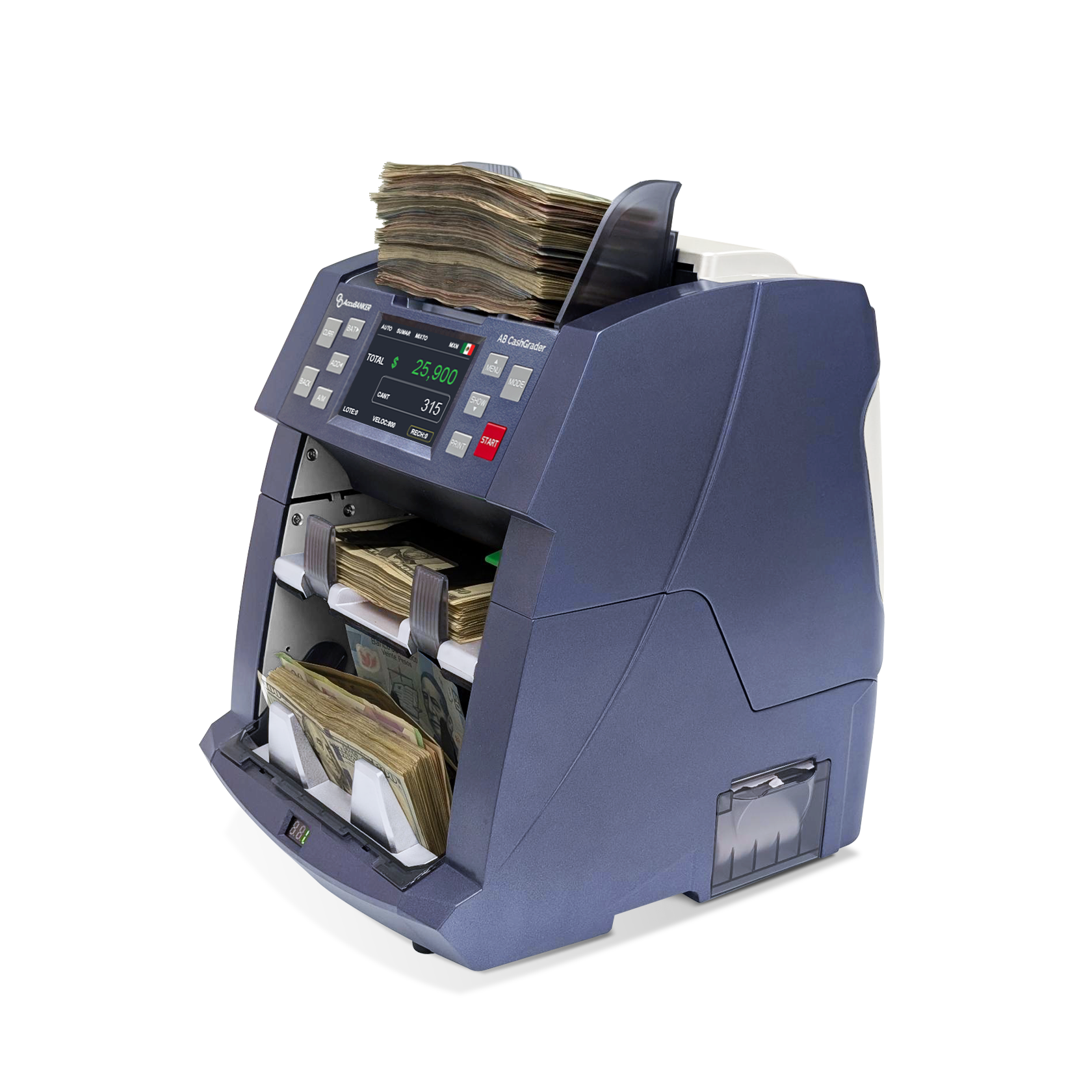 Contadora fitness de Billetes Mixtos AB8000 AccuBANKER