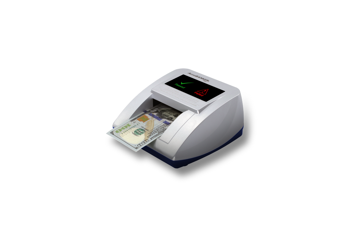 Detectora de billetes falsos D470, con batería AccuBANKER Portátil