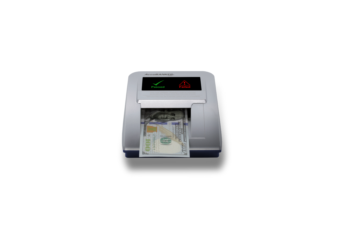 Detectora de billetes falsos D470, con batería AccuBANKER Portátil