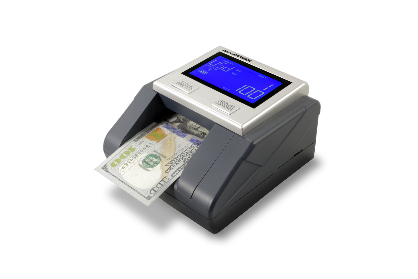 Detectora de Billetes Falsos con Batería Portátil D585 AccuBANKER