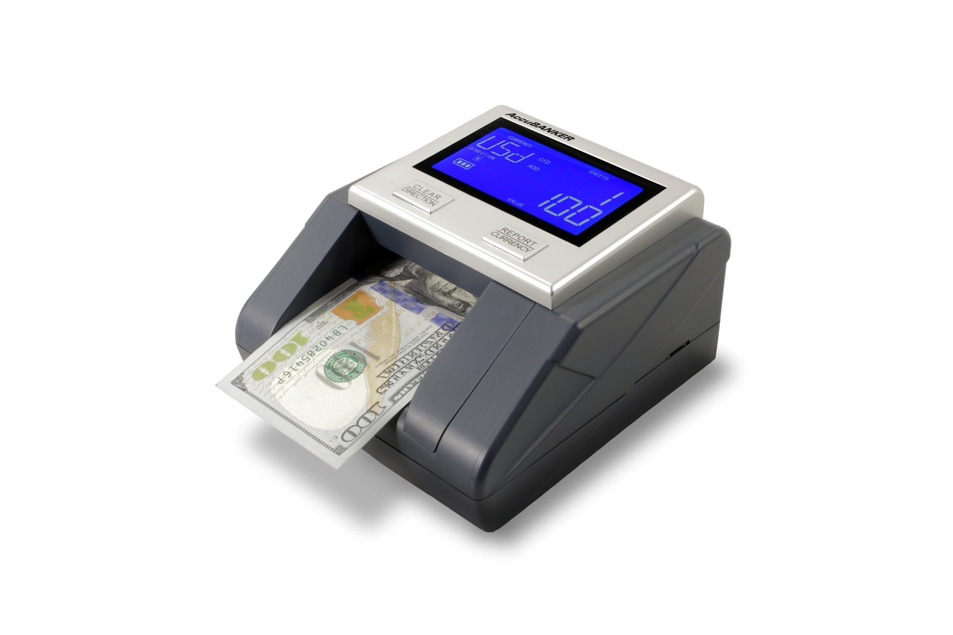 Detectora de Billetes Falsos con Batería Portátil D585 AccuBANKER