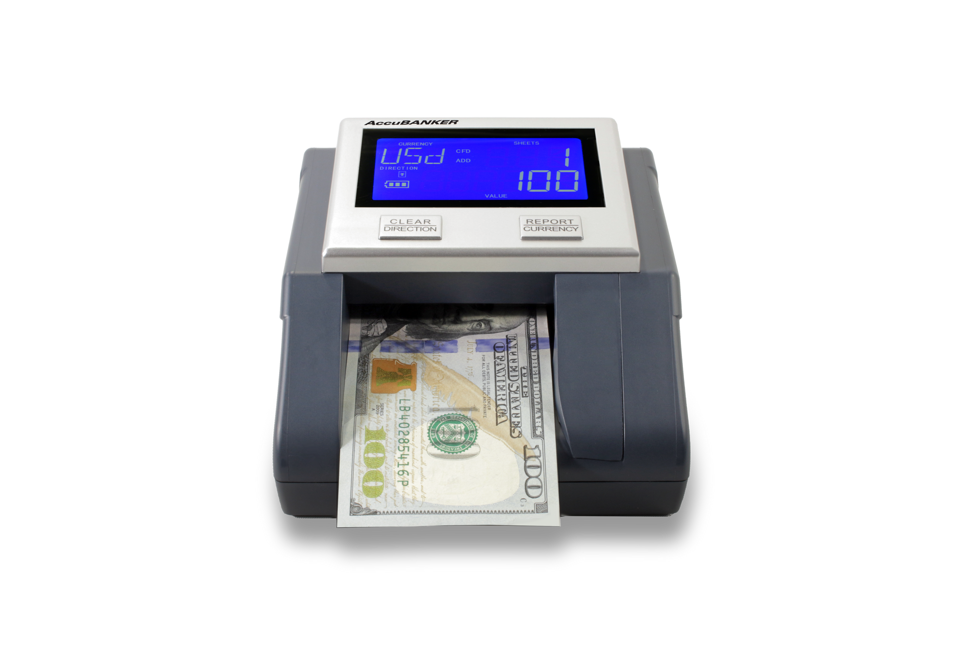 Detectora de Billetes Falsos con Batería Portátil D585 AccuBANKER